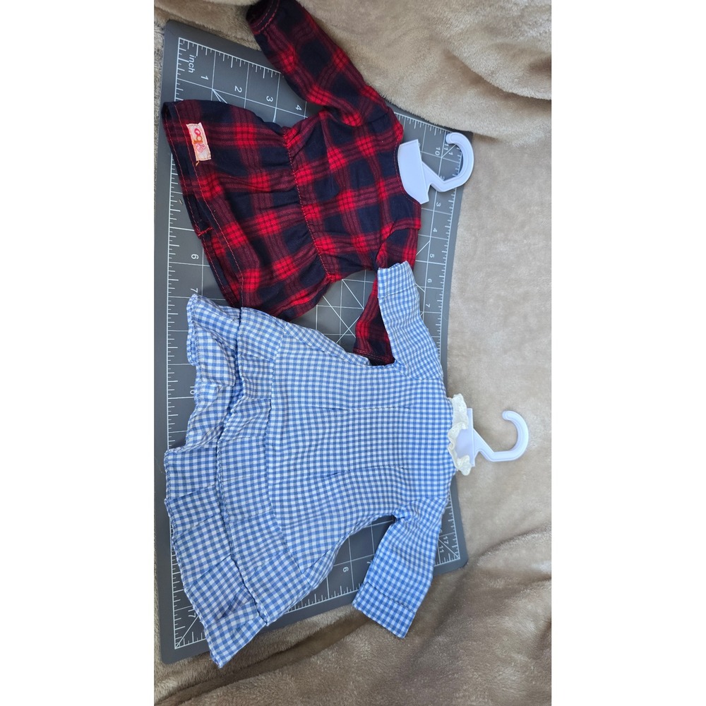 Our Generation & The Queens Treasures 18in Doll Clothes Plaid Gingham Dress Lot